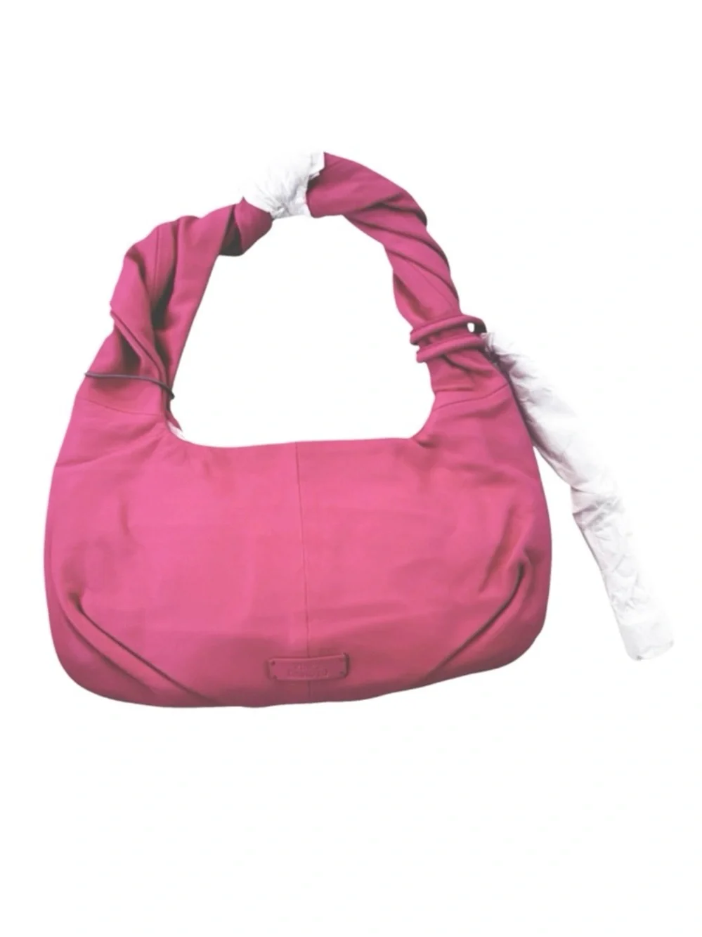 NWT Vince Camuto Leather Evlyn Bagette Top Handle Bag In Festival Fuchsia Pink